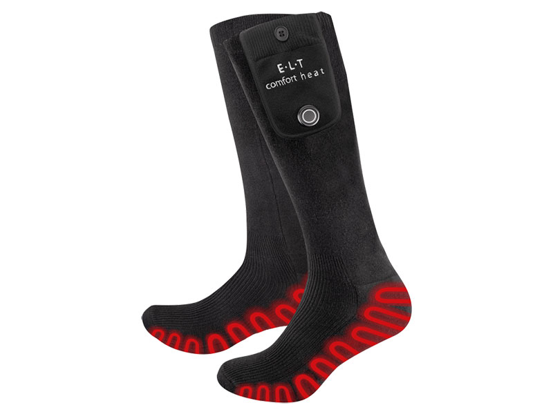 schwarze Socken mit Heizfunktion