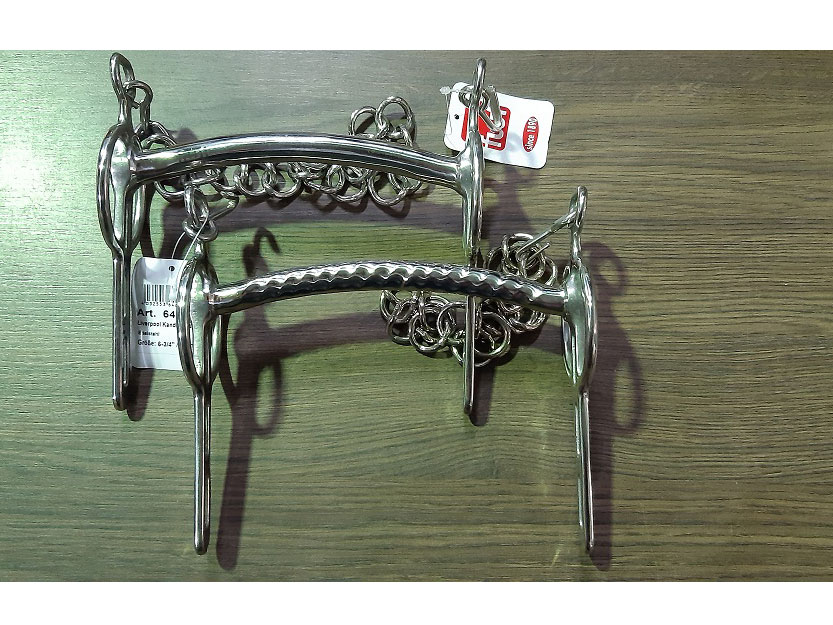 zwei Stück Liverpoolkandare Edelstahl 