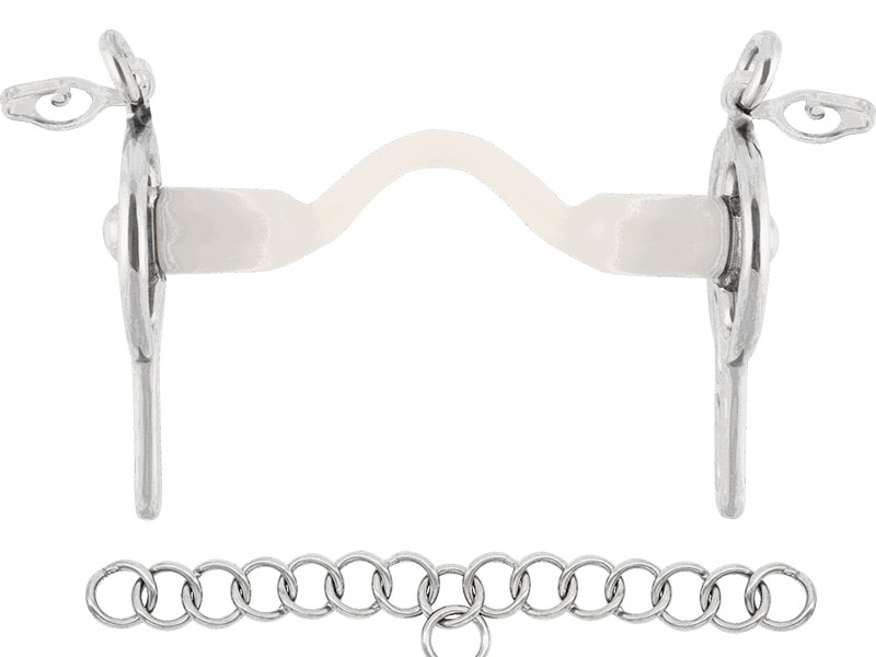 Nathe Liverpool-Kandare 20 mm Stange mit Zungenfreiheit, kurze Anzüge