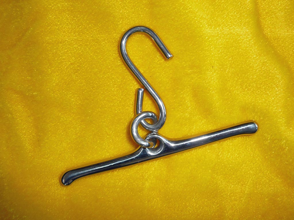 Silberner Knebel mit Haken