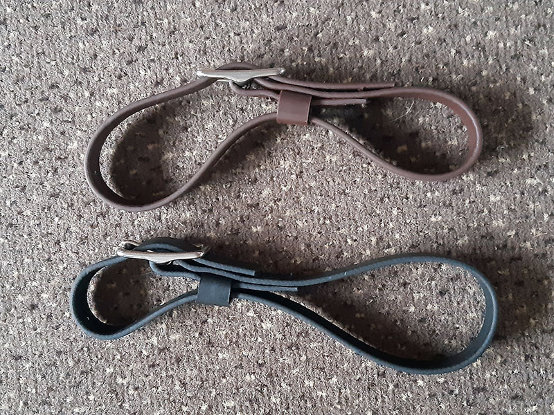 Biothane Fahrzaumsicherung in braun und schwarz