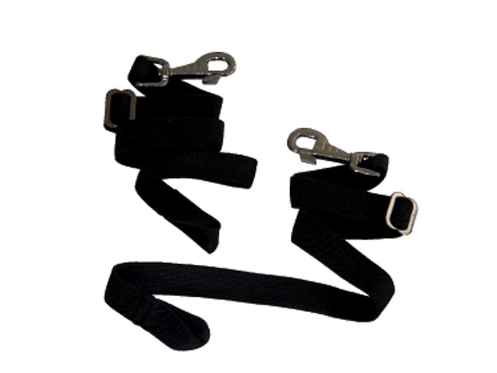 Schwarze elastische Beinschnüre für Pferde