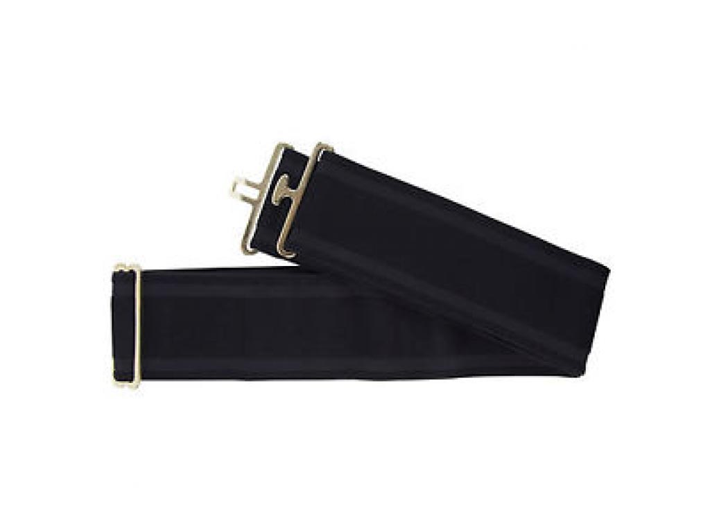 Schwarzer elastischer Deckengurt für Pferde