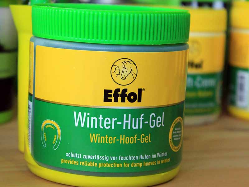 gelb grüne Dose mit Winter-Huf-Gel