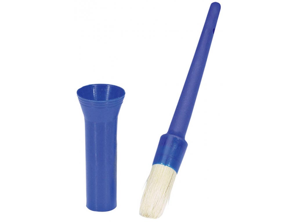 Blauer Hufpinsel mit Kappe