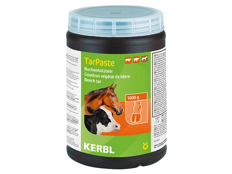 Plastikdose mit Buchenholzteer