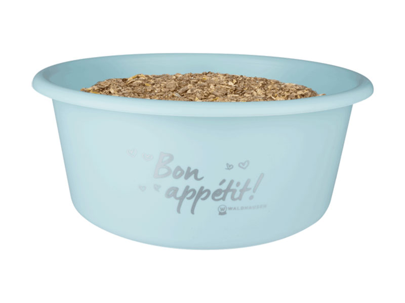 hellblaue Futterschale