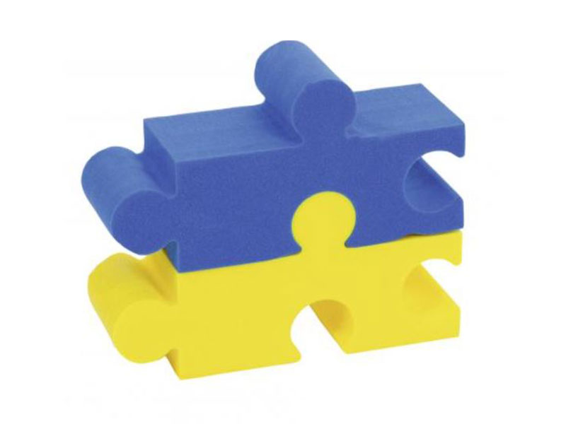 blauer und gelber Agility Puzzle Verbinder