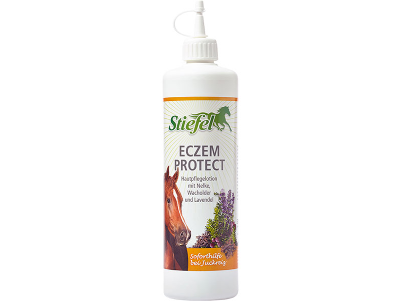 weiße Plastikflasche mit Eczem Protekt