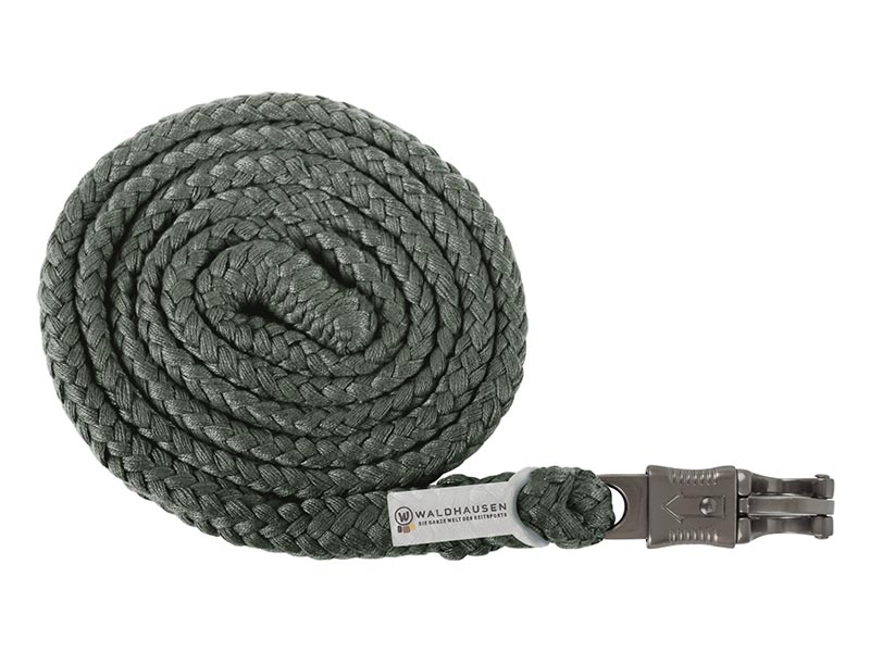 schwarzer Anbindestrick mit Panikhaken