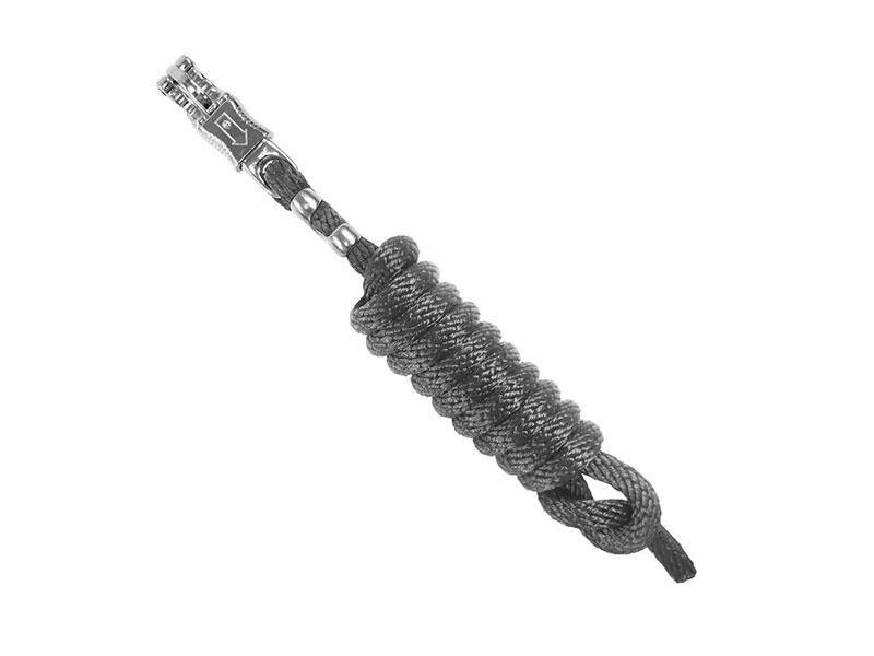 schwarzer Führstrick mit Panikhaken