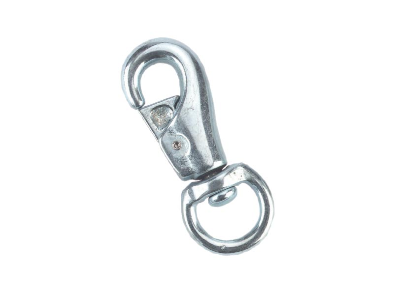 silberner Karabinerhaken mit Ring