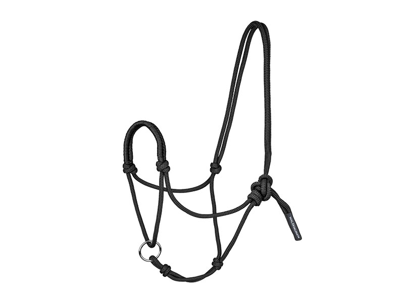 schwarzes Knotenhalfter