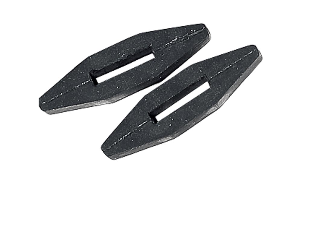 schwarze Martingalschieber aus Gummi eckig