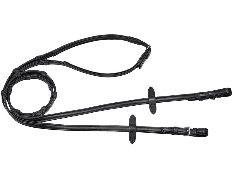 Zügel SOFTLEDER-GUMMI schwarz WB