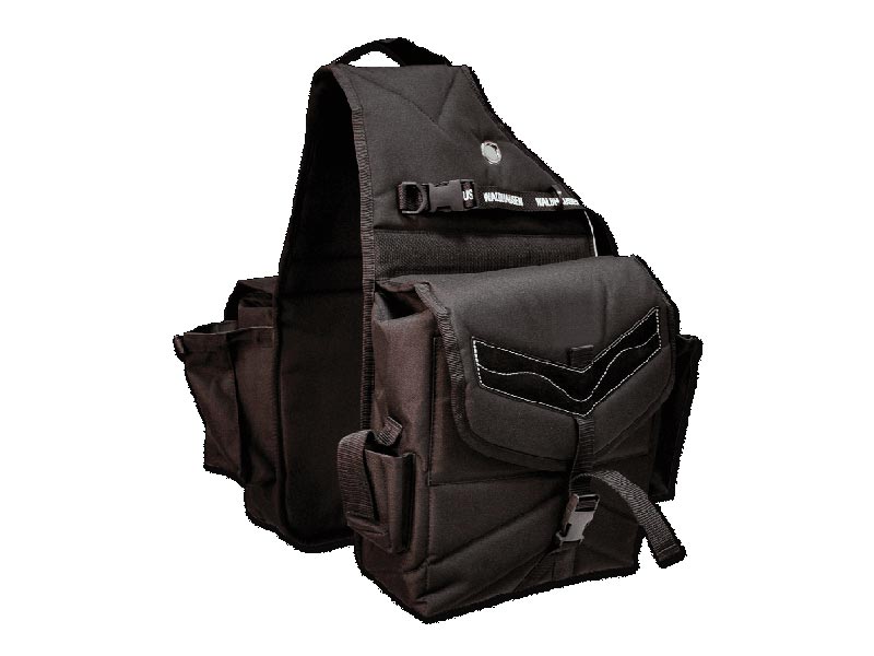 schwarze Doppelpacktasche