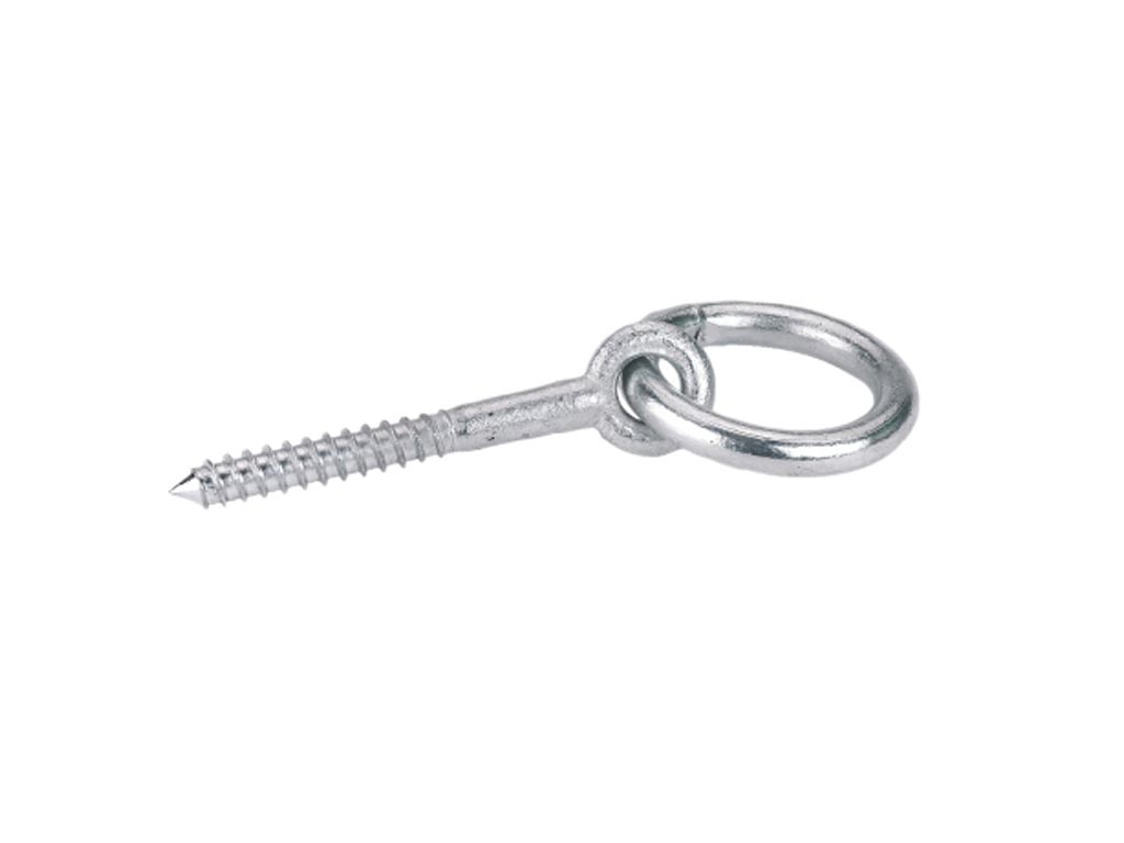 Silberner Barrenring mit Holzschraube