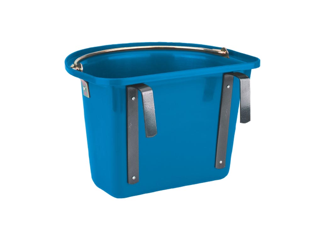 Blaue Turnier-Futterkrippe mit Einhängebügel