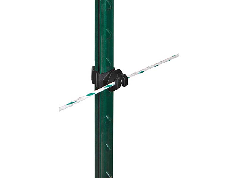 schwarzer Seilisolator T-Post 