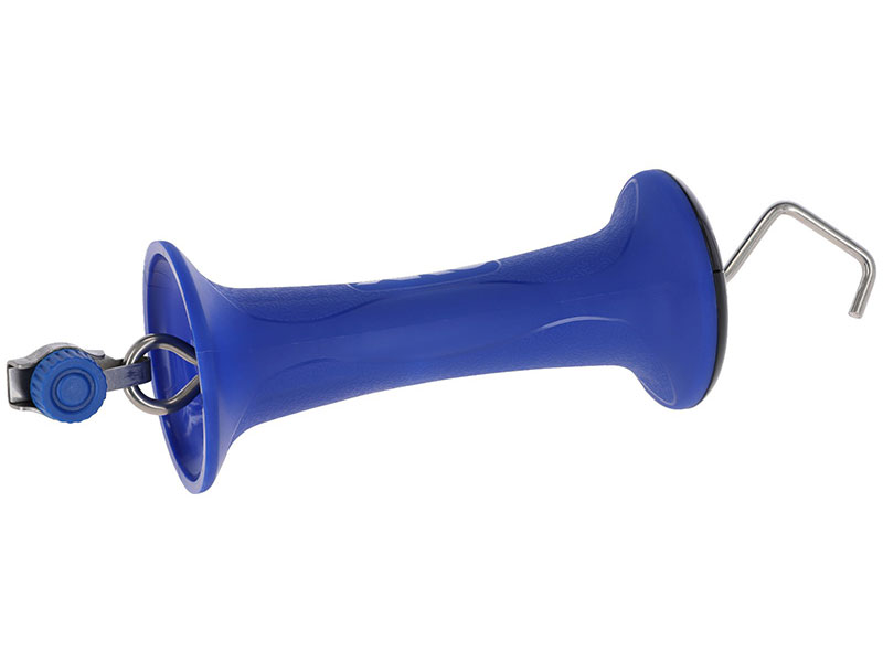 blauer Torgriff für Weidezäune