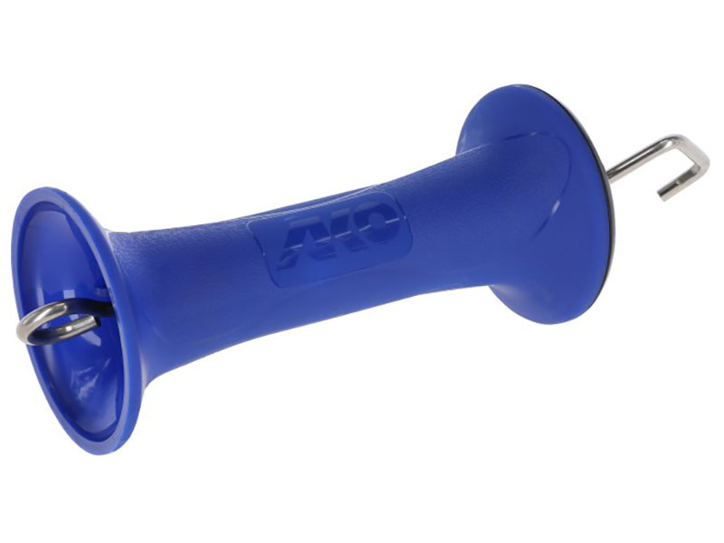 blauer Torgriff für Weidezäune