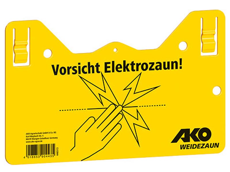 Warnschild zum einhängen *Vorsicht Elektrozaun!* Warnschild zum einhängen *Vorsicht Elektrozaun!*